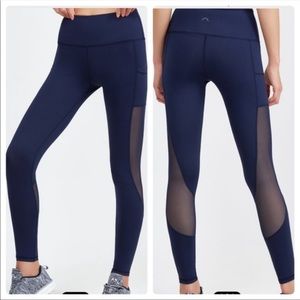Varley X Revolve navy  Mesh High waisted leggings